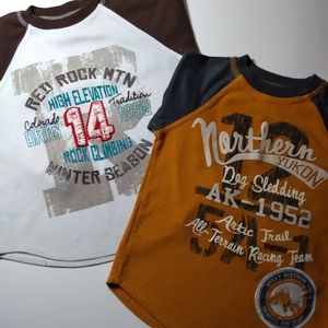 2 Boys Long Sleeved Shirts